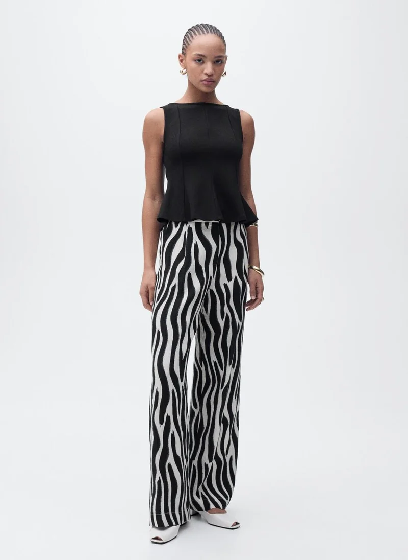 Mango  Peplum top with seam detail for Women | Best Price UAE